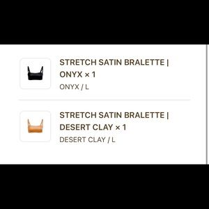 Skims Stretch Satin Bralette - set of 2.